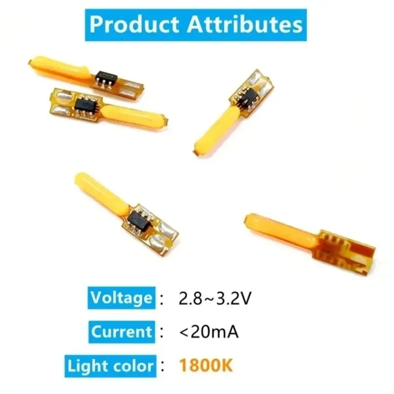 ABZC-Flame Filament Diode DC3V COB LED 20Pcs Flickering For DIY Candle Bulb Party Decor For DIY Light Bulb Accessories