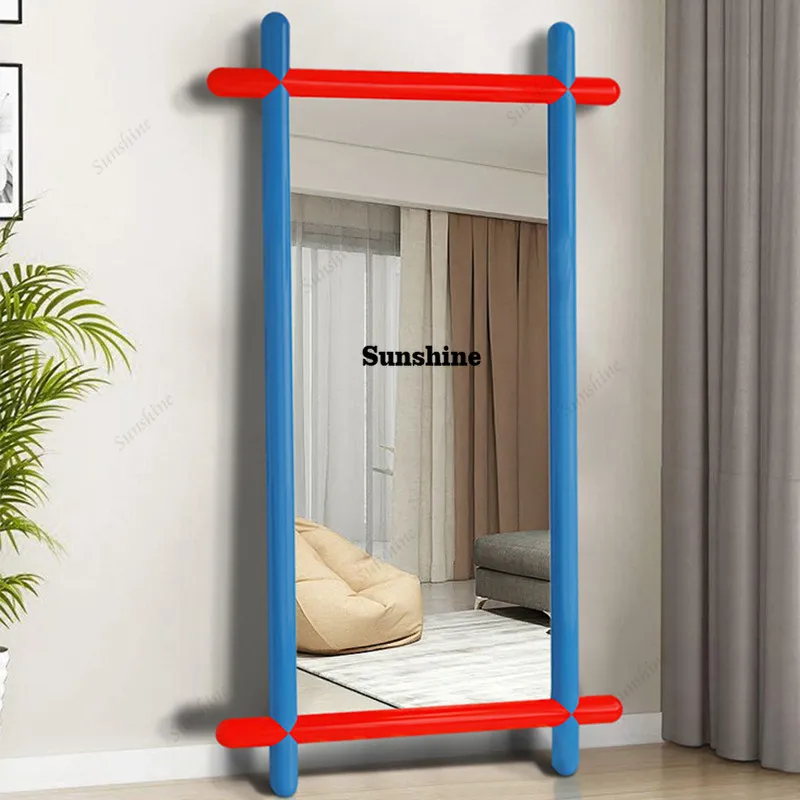 Nordic living room floor mirror, irregular full-length mirror, wall fitting mirror