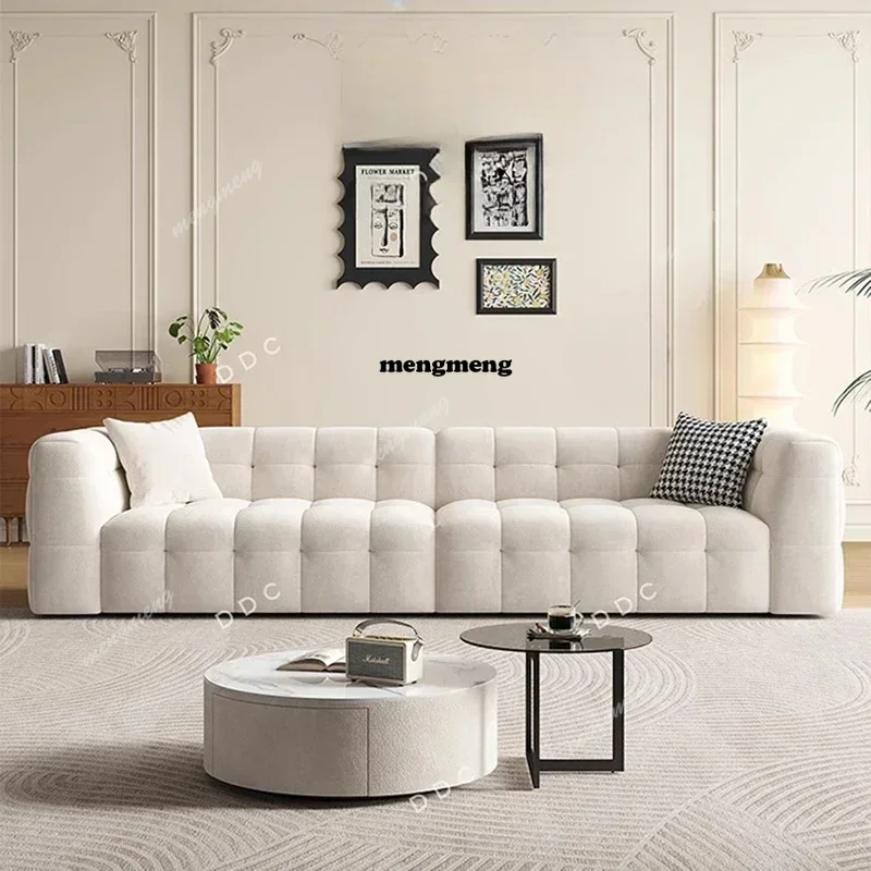 

Nordic Cream Style Living Room Sofa: Modern Electric Retractable Reclining Sofa Bed for Home Furniture