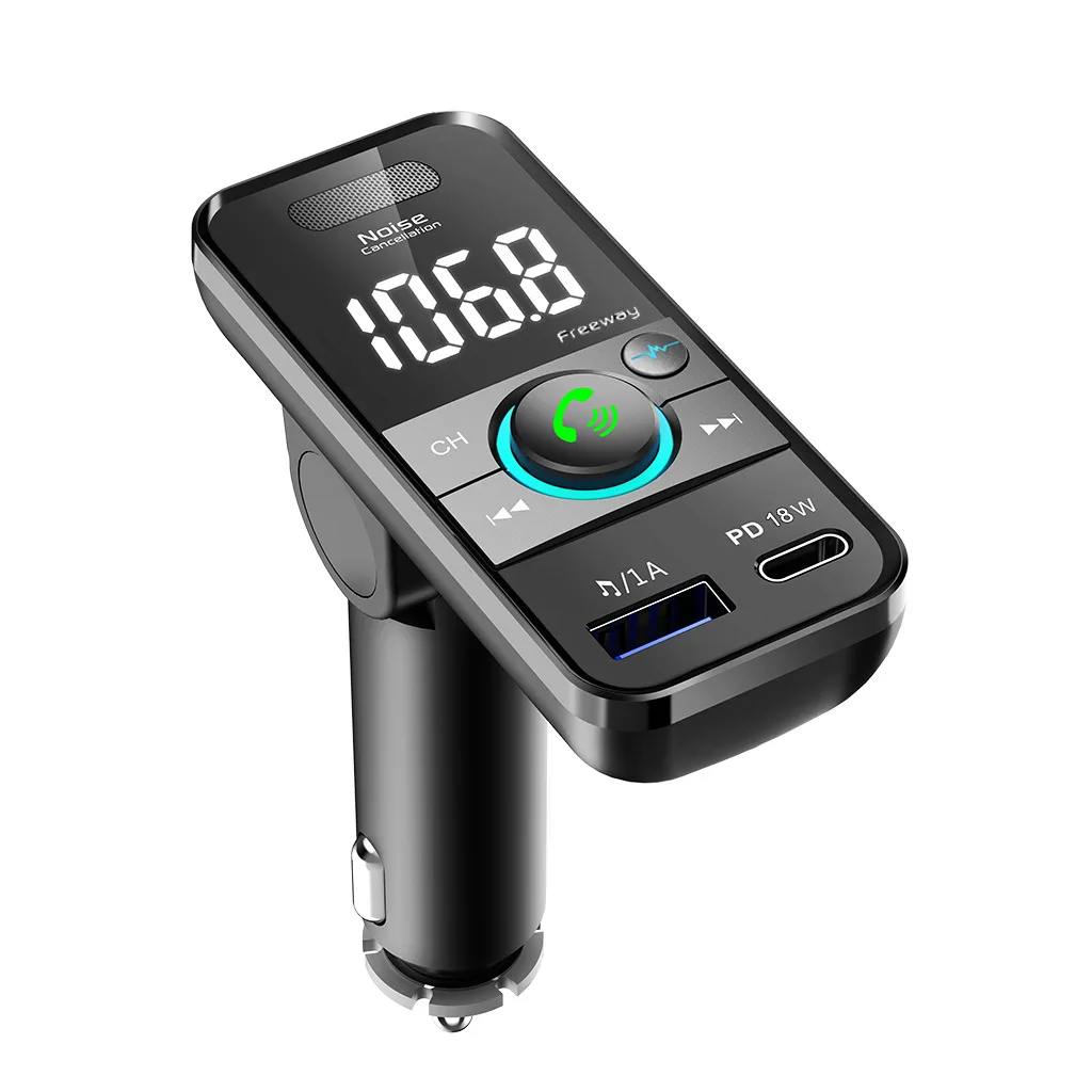 Japanese Version One-click Noise Reduction Car Bluetooth BT94 Music Player FM Transmitter PD Fast Charging Charger