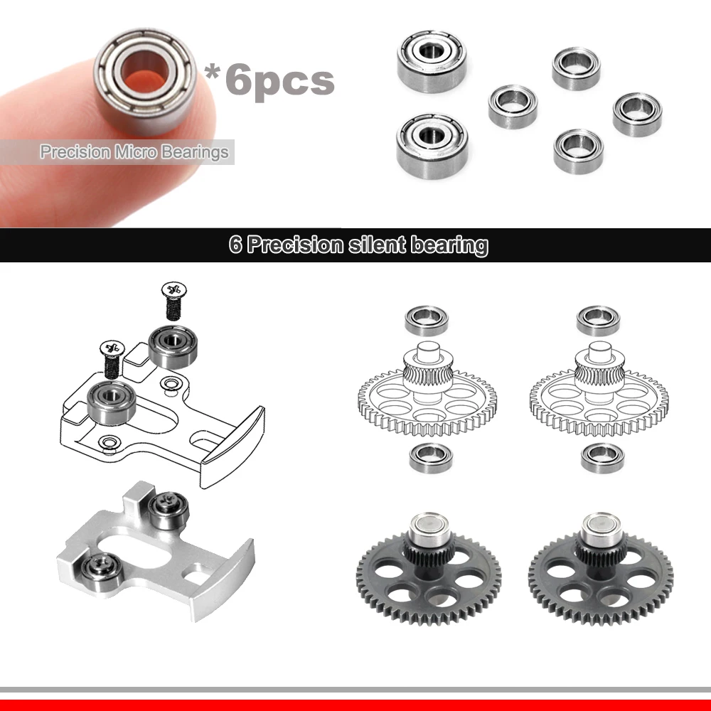 Juego F2 de extrusora OMG V2S, engranaje de tratamiento térmico de filamento extruido de extremo remoto, doble unidad totalmente de Metal para actualización ENDER CR10