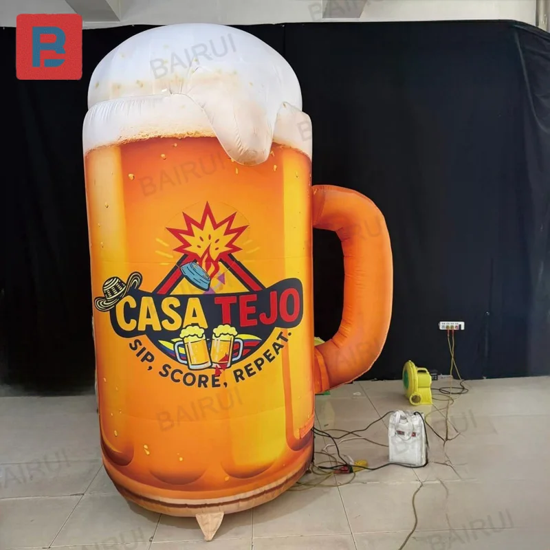 Inflatable beer cups, UV-protective inflatable funny cups for beer festivals, inflatable beer models for advertising decoration