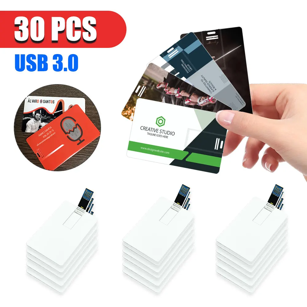 

30 шт./лот USB3.0 обе стороны полная печать драйвер банковской карты бизнес-кредитная карта флэш-накопитель с индивидуальным логотипом 32G 16G 8GB