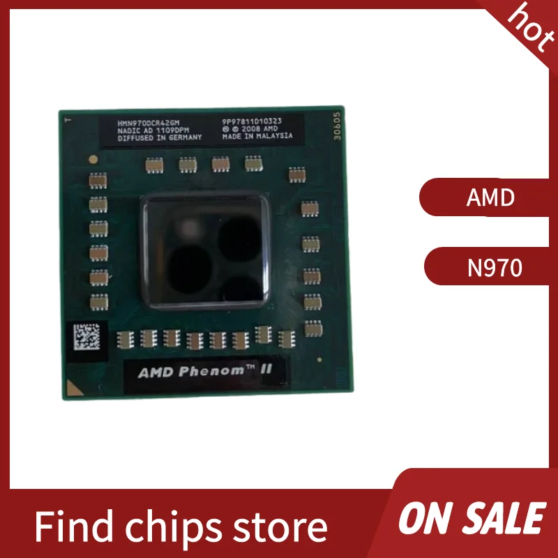 Phenom II Quad-Core Mobile N970 2.2 GHz Quad-Core Quad-Thread CPU Processor HMN970DCR42GM Socket S1