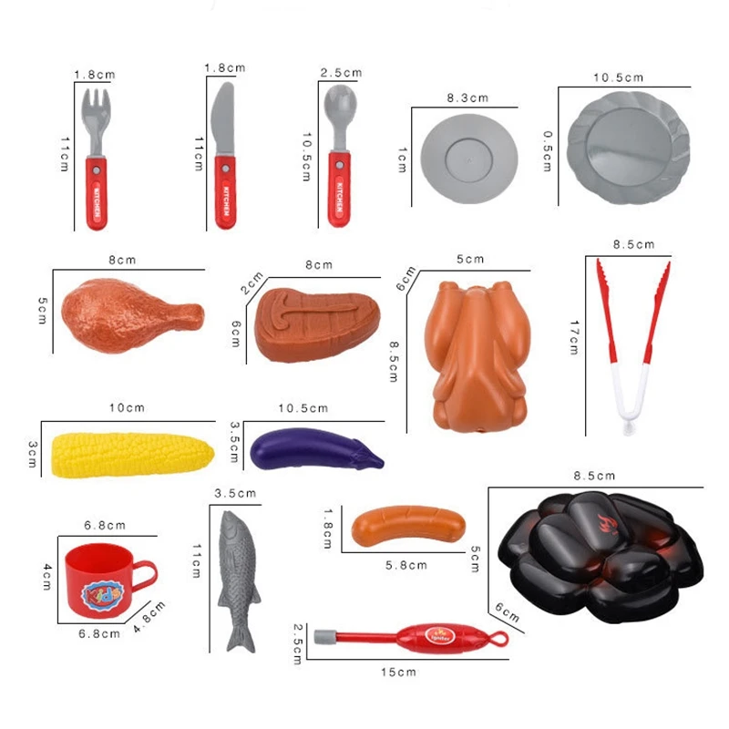 子供向けのバーベキューグリルセット,子供向けのおもちゃ,シェフのシミュレーション,バーベキュースーツ,キッチン,ギフト,おもちゃのアクセサリー