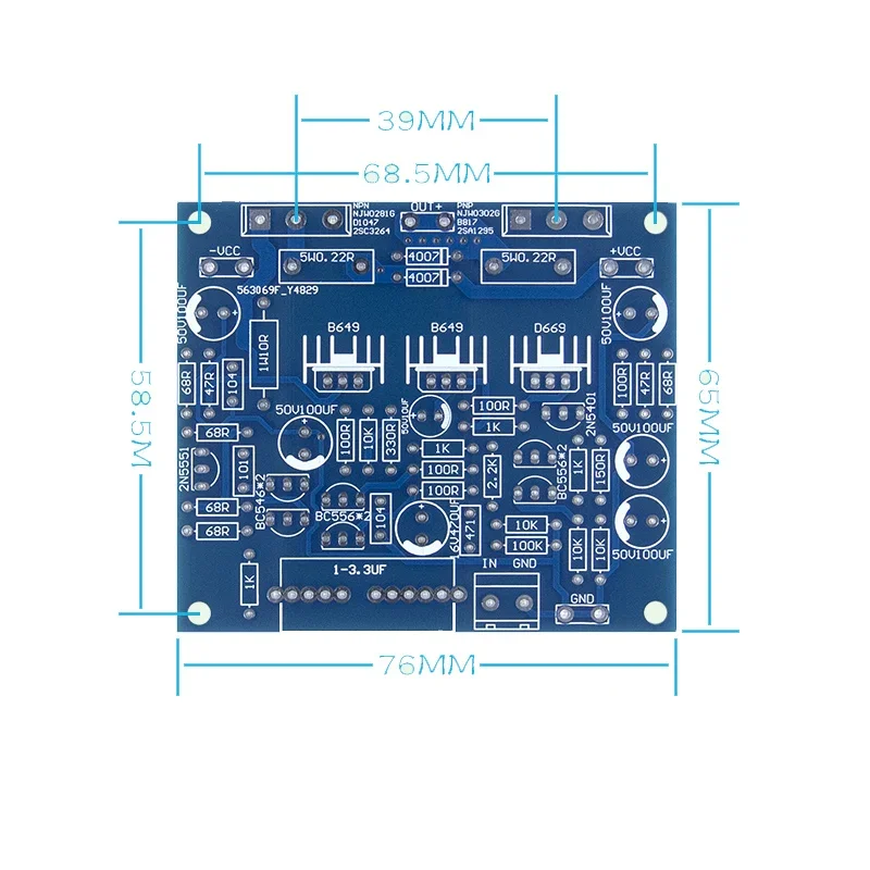 Nvarcher MX50 SE SANKEN 2SC3264 A1295 Audio Power Amplifier 2.0 Channels 100W  8ohm Amplificador