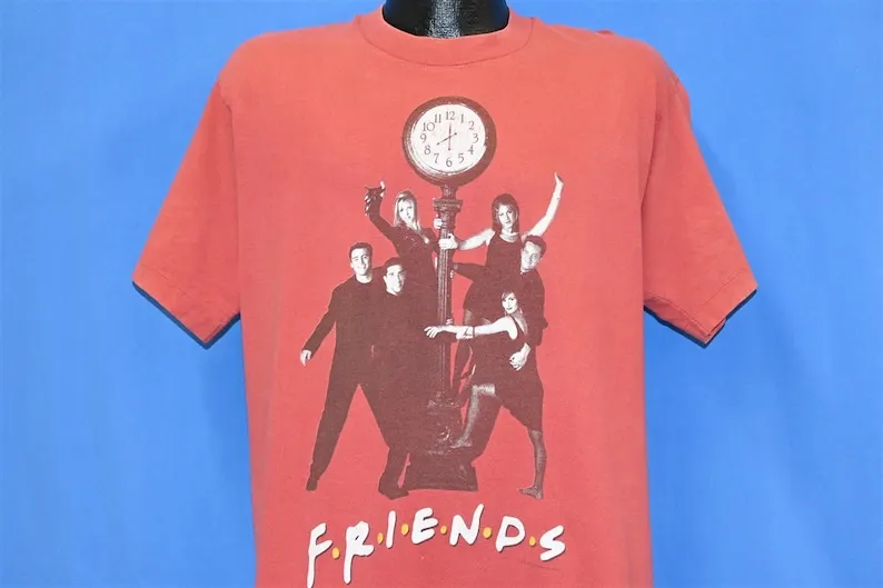 90s Friends TV Show Ross Rachel Joey Chandler Monica Phoebe t-shirt Large