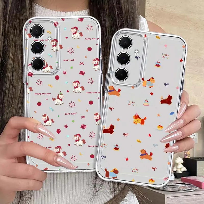

Cartoon Horse Cute For Samsung Galaxy A73 A72 A71 A55 A54 A53 A52 A51 A33 A25 A22 A15 A14 A05 Transparent Phone Case