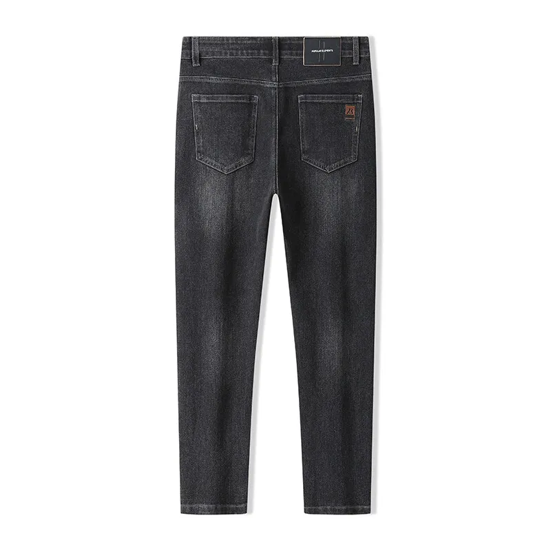 Men's Fashion Jeans Streetwear 2025 Slim Fit Stretch Comfort Spring Autumn Casual Denim Trousers Male Plus Size Washed Classic