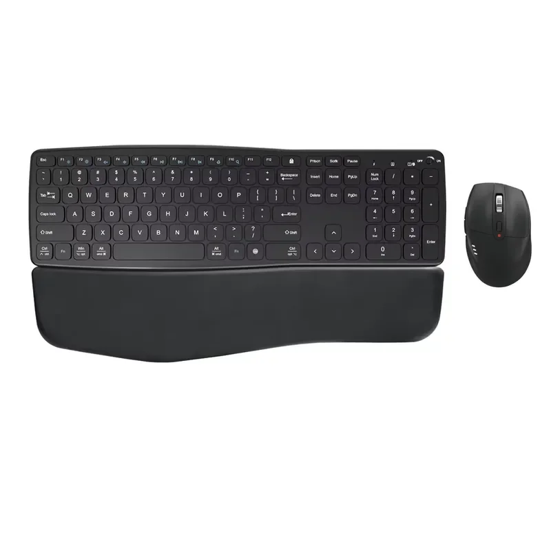 Ergonomic Computer Keyboard Mouse Set Wireless Computer Keyboard And Mouse With Wrist Rest For Laptop PC