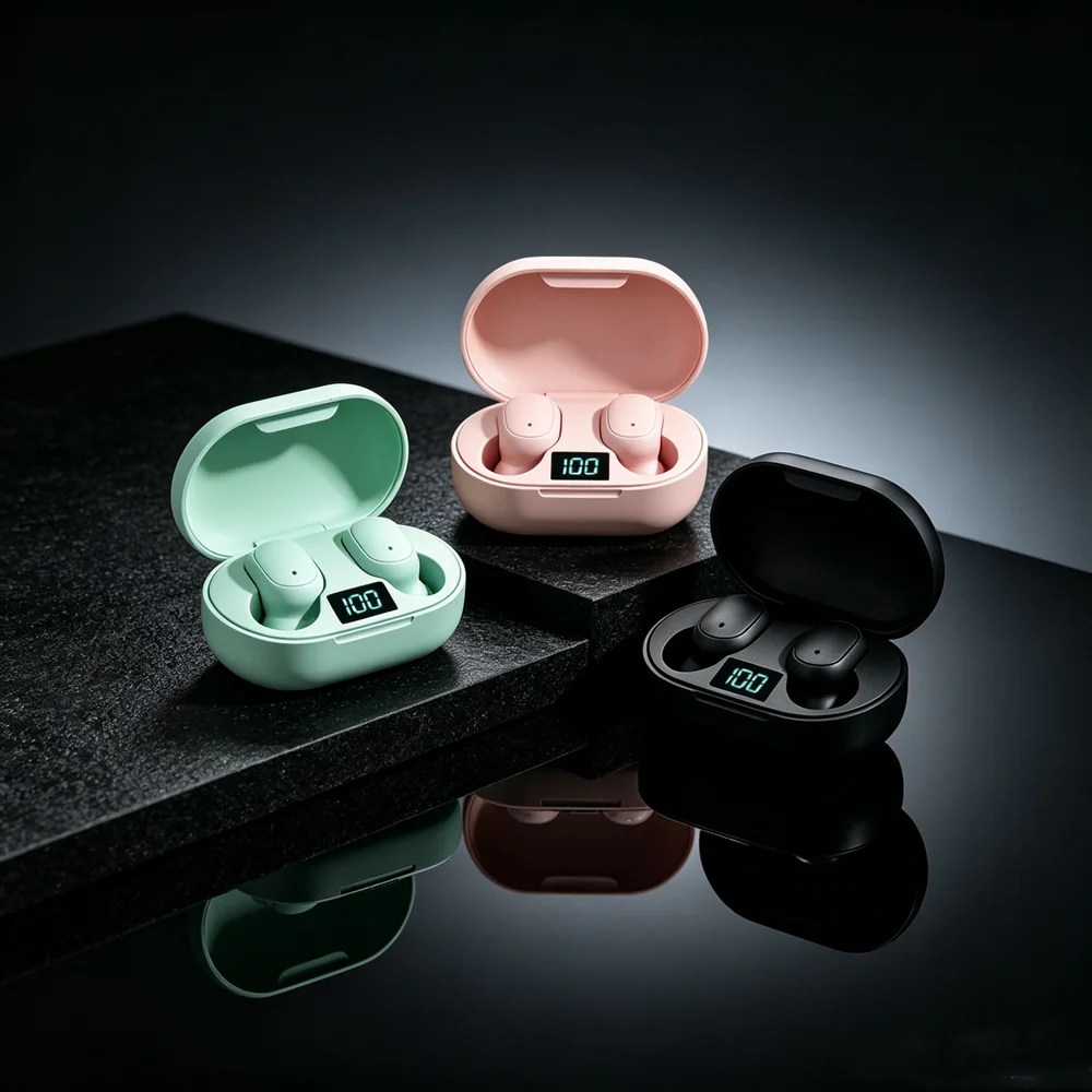 Wireless Earphones Bluetooth In-Ear Sleep Design for Sports Running Fitness Mobile Phone Tablet Headset Noise Cancelling Earbud