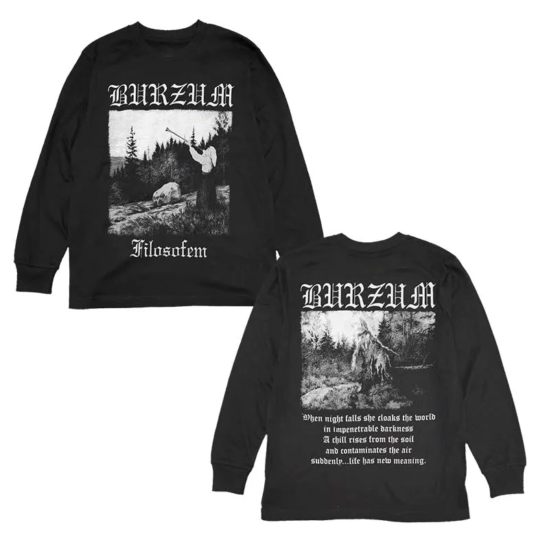 Burzum Filosofem sweat à capuche hommes et femmes sweats surdimensionnés sweats à capuche marque hauts rétro bande Y2k pull Streetwear
