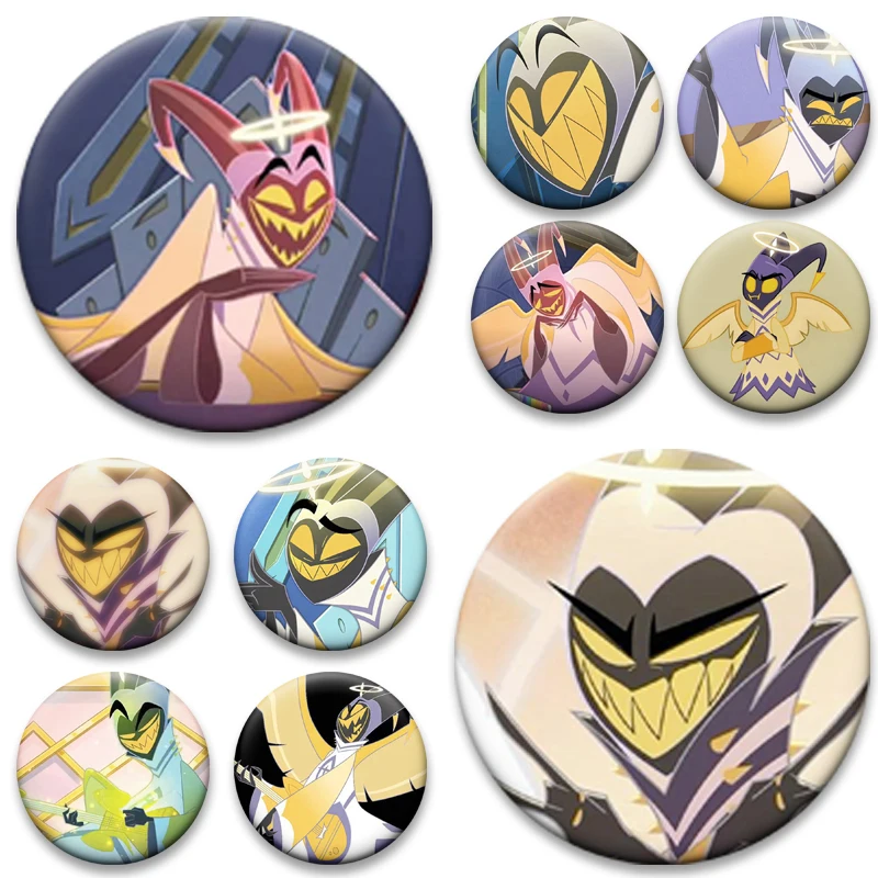 Anime Cartoon Badge Helluva Boss Same Series Adam Character Brooches Lapel Pins for Clothes Accessories Bag Decor Souvenir Gifts