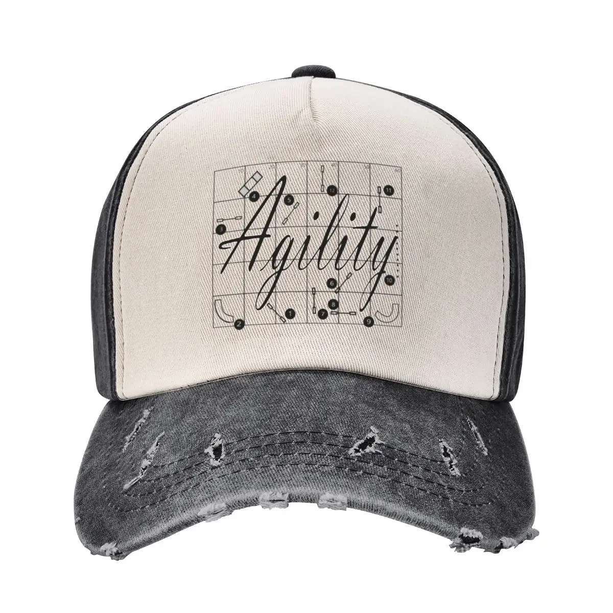

DOG AGILITY COURSE MAP Baseball Cap Golf Cap Mountaineering sailor cap for men Hat Man For The Sun Female Men's