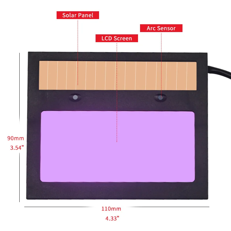 Máscara de Soldadura Solar con oscurecimiento automático, casco de pulido, máscara facial, Máscara de Soldadura de Color verdadero, filtro de tapa