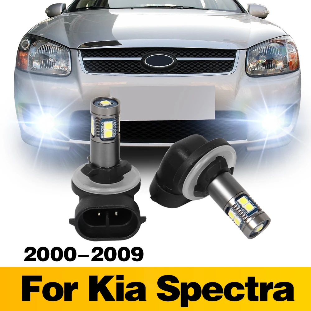 2 Pcs LED Lamp Car Front Fog Light Accessories For Kia Spectra 2000 2001 2002 2003 2004 2005 2006 2007 2008 2009