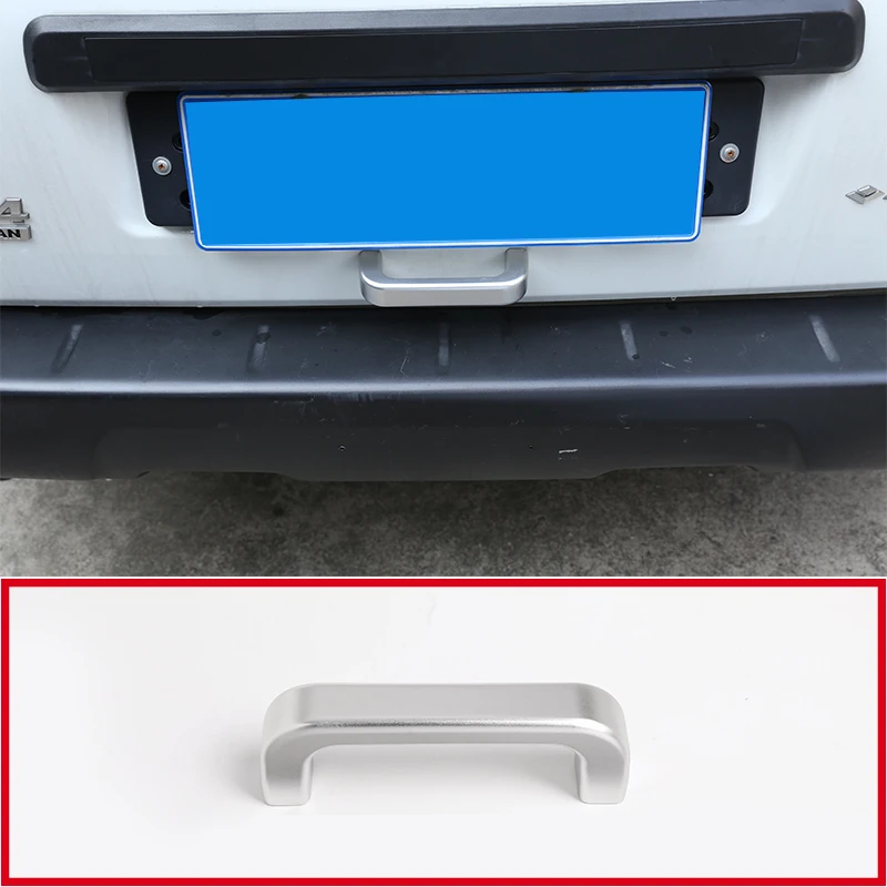 Car Accessories Exterior Handle Grip Head Outside Tailgate For Lada Niva Outer Tailgate Handle Cover Aluminum Alloy Silver 1 Pcs