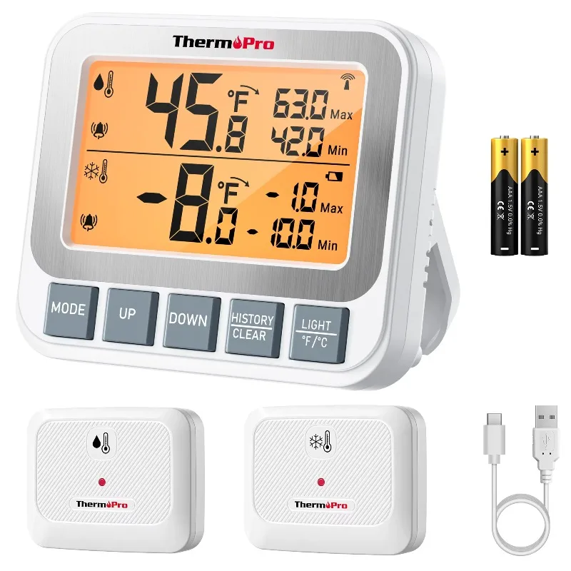 

Новый цифровой термометр для холодильника TP210B с функцией контроля температуры в морозильной камере и холодильной камере