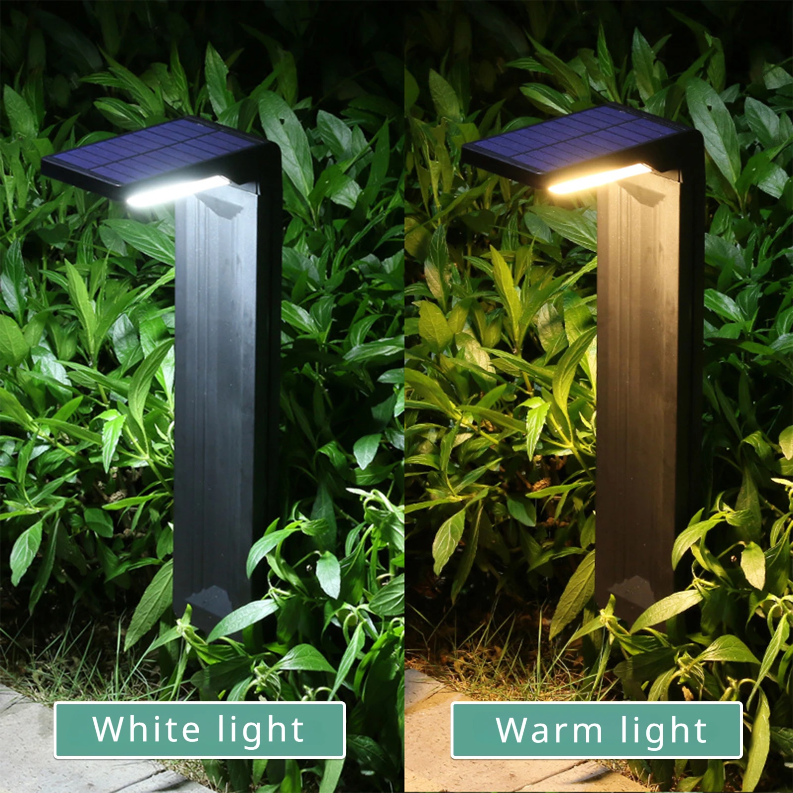 Luces LED solares para jardín, lámpara de césped de inducción, resistente al agua Ip64, alto brillo, Control de luz ajustable, ABS + PC