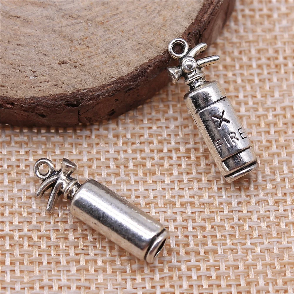 

Wholesale 100pcs/bag 23x6x6mm Fire Extinguisher Charm Antique Silver Color Antique Bronze Color DIY Jewelry Making