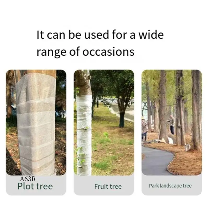 

AR-2Roll 197Ft Tree Protector Wrap Antifreeze Winter Tree Trunk Guard Breathable Tree Trunk Bandage Cover For Plants Warm