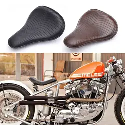 Motorcycle Brown Spring Solo Seat For Harley Road Glide Sportster XL 1200 883 Heritage Softail For Honda Shadow Spirit ACE 1100