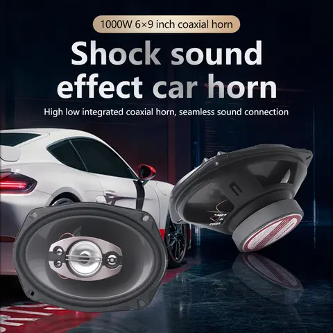 1 par de altavoces Coaxial HiFi de 5 vías para coche, 6x9 pulgadas, 1000W, puerta de vehículo, Audio automático, música, estéreo, Subwoofer, altavoz de frecuencia de rango completo