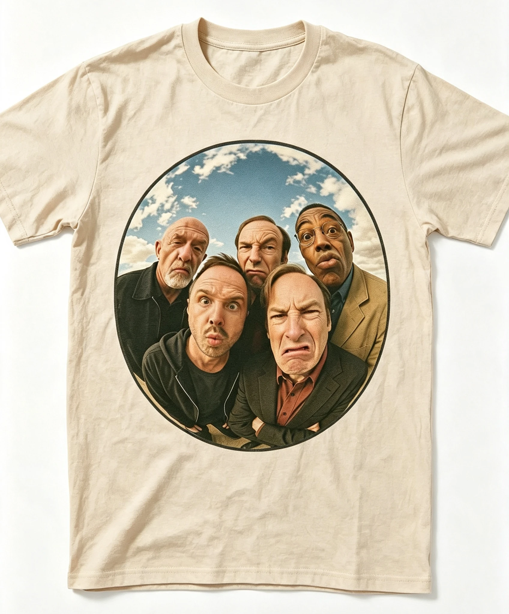 Vintage Funny Facial Expressions Portrait Graphic T-shirt Men Women Loose TV Show Fan Print Soft Cotton Daily Street Fashion Top