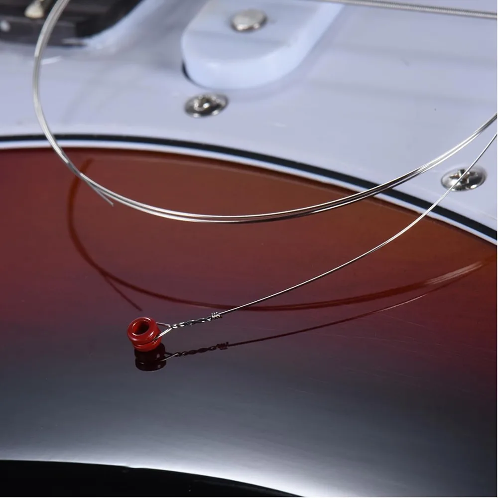 10PCS Durable RX-2 Model Electric Guitar String Carbon Steel Silver String Replacement Guitar String Pack For Electric Guitar