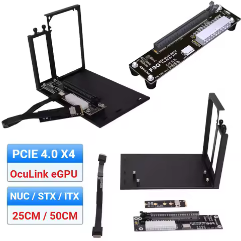 F9G-BK7 EGPU Oculink GPU Dock Pcie 4.0 X4 Notebook Laptop External Video Graphics Card M.2 Oculink SFF 8612 To PCI-E X16 Adapter