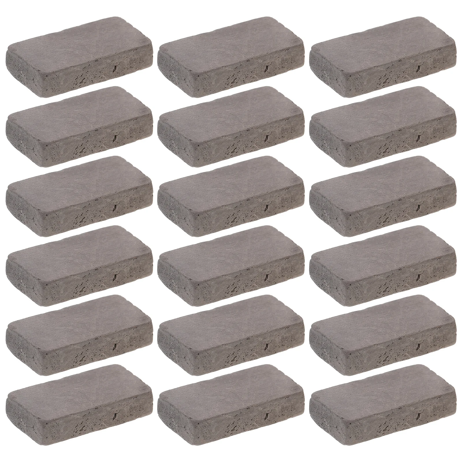 

40pcs Grey Bricks Decorative Landscaping Materials Building Blocks Fish Tank Sand Table Turtle Realistic Tiny Bricks Habitat