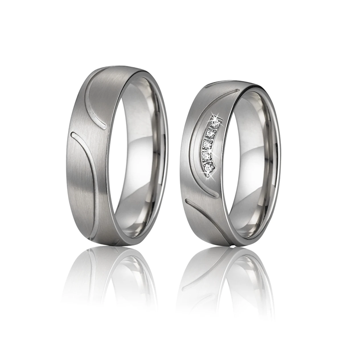 

Custom Titanium Rings Comfort Fit Couple Bands Waterproof Hypoallergenic Wedding Rings Anniversary 10th Year Celebrations
