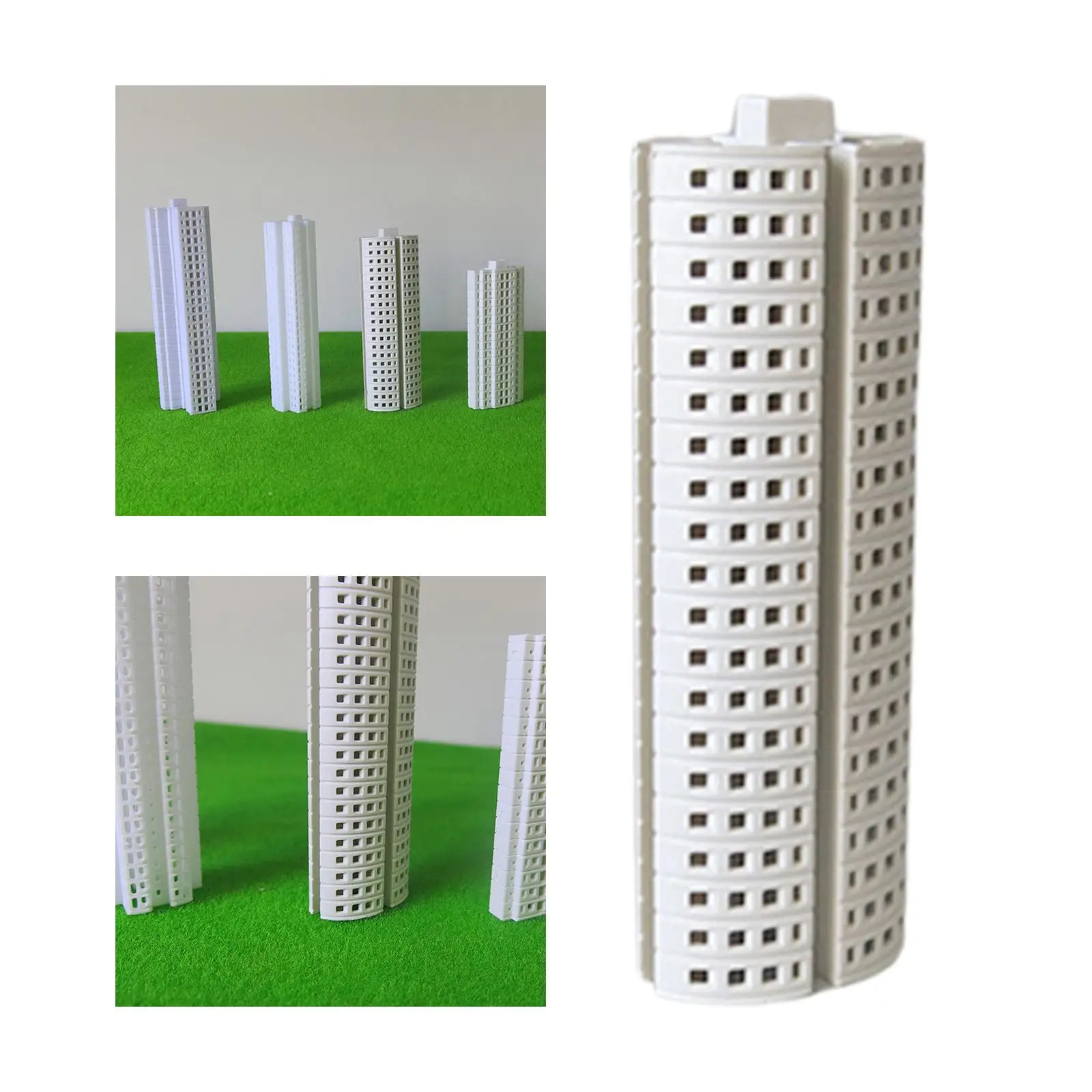 DIY-gebouwen Layout Schaal 1 800 ABS Moderne miniatuurgebouwmodelkit voor modeltrein Landschapsarchitectuur Diorama