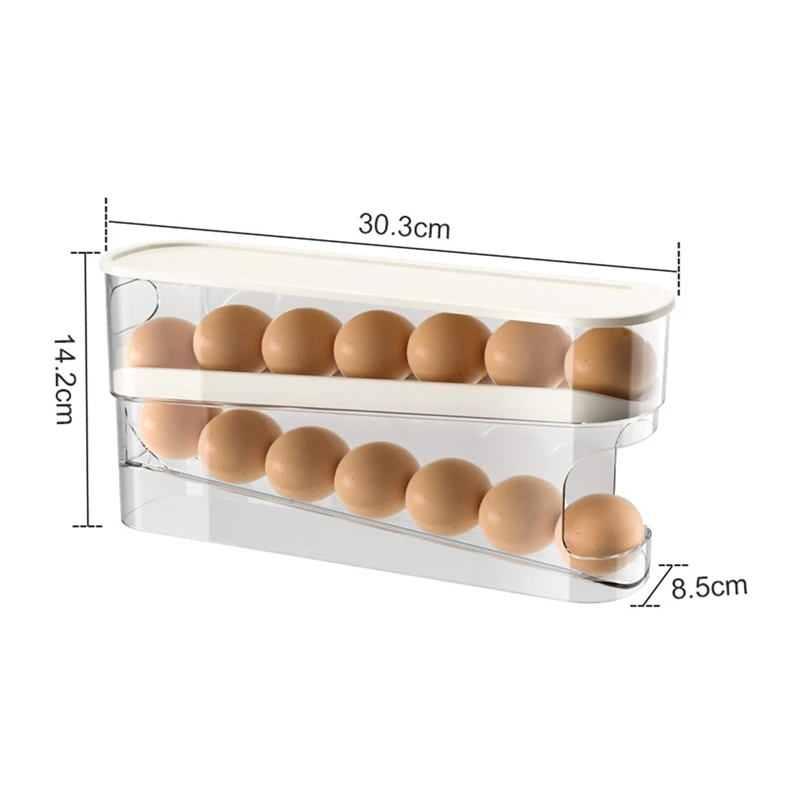 Диспенсер для яиц, ящик для хранения яиц, двухслойный органайзер для яиц с крышкой, органайзер для хранения для ресторана, прочный