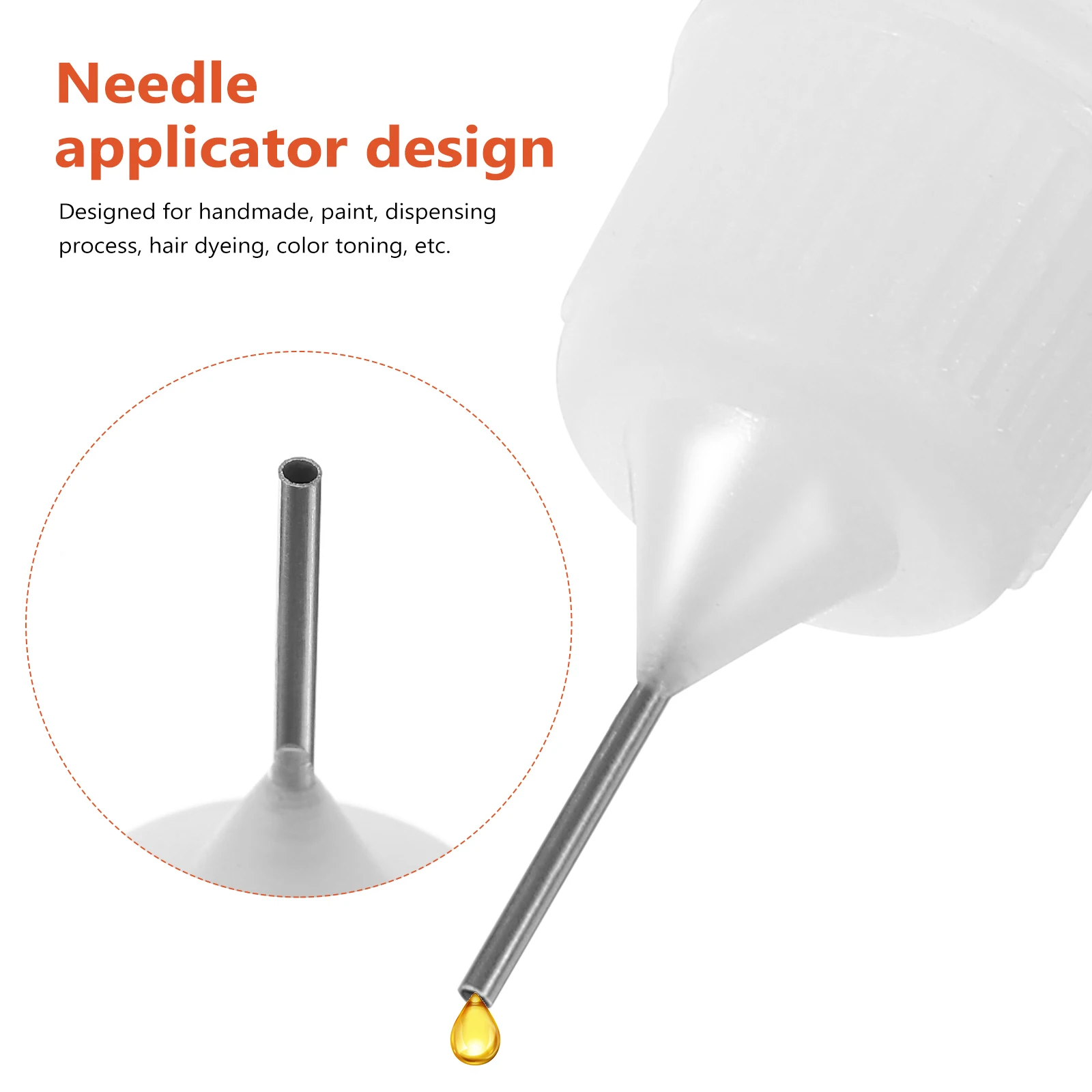 

20Pcs Precision Needle Tip Glue Bottles Flexible Pe Plastic Squeeze Bottles for DIY Crafts Repair Hair Dye Dispensing Tools