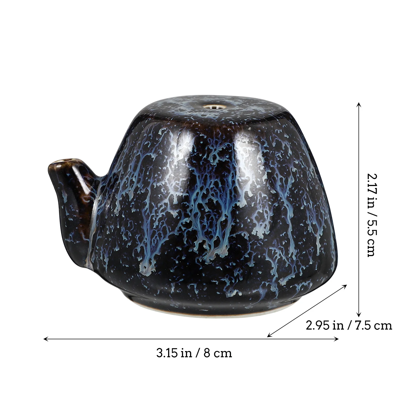 

1Pcs Ceramic Calligraphy Water Dropper Ink Container Smooth Round Edge Easy to Use Portable Art Supply Painting Inkstone