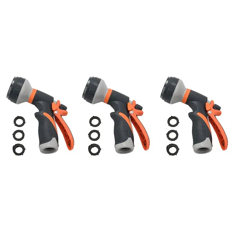 

A84E-4X Hose Nozzle Garden Hose Nozzle Hose Spray Nozzle Leak Free High Pressure Heavy Duty 8 Pattern