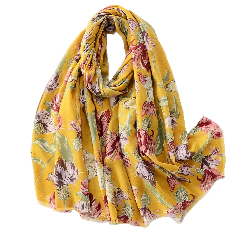 2022-fashion-big-flower-fringe-scarf-shawls-long-women-beach-floral-soft-floral-hijab-wrap-free-shipping