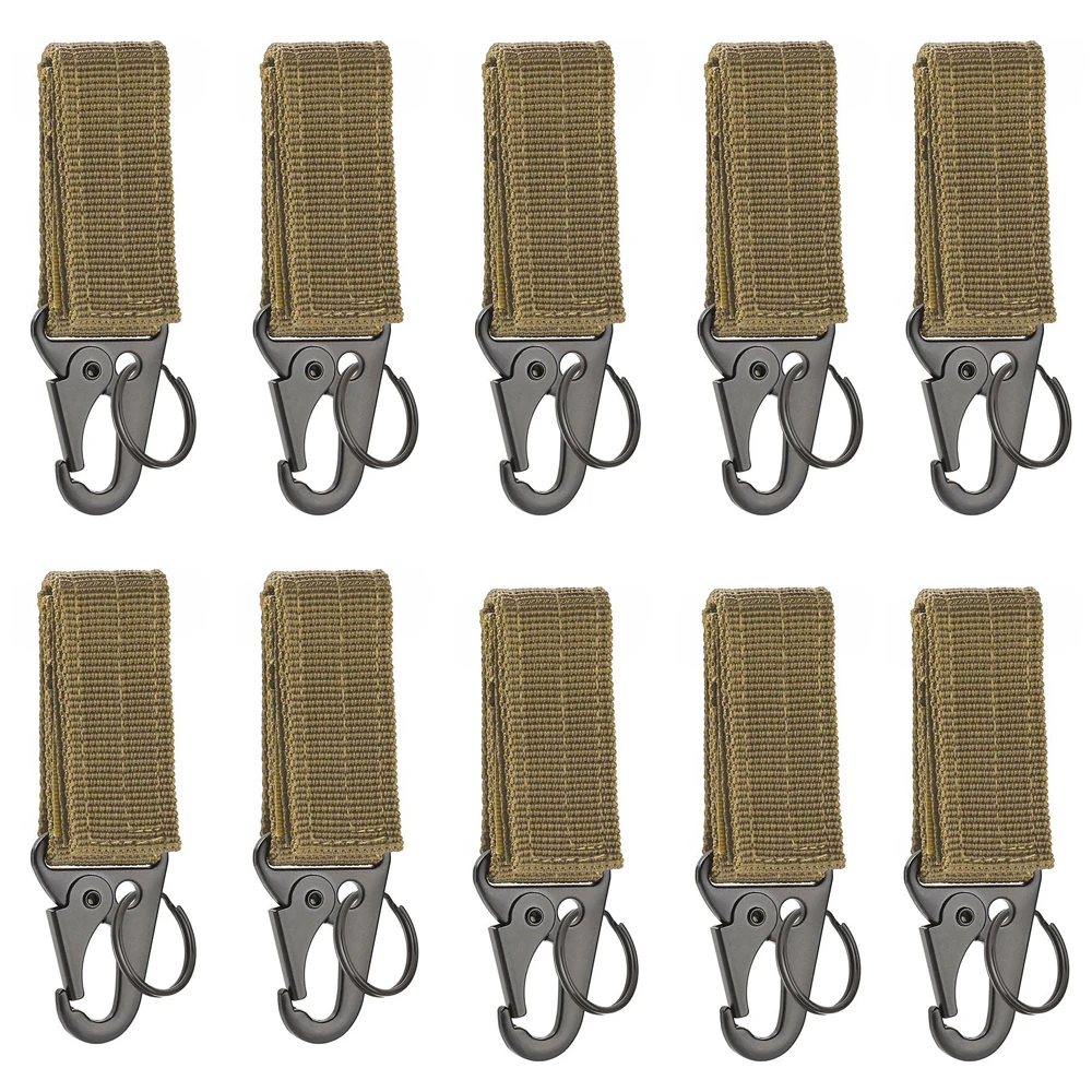 Karabiner Hochfester Nylon-Schlüsselhaken MOLLE Gurtband Schnalle Hängesystem Gürtelschnalle Hängendes Camping-Wanderzubehör