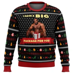 Big Package Barry Wood Meme Ugly Christmas Sweater Men Women Pullover Round Neck Long Sleeve Top Christmas 2025 New Sweatshirt