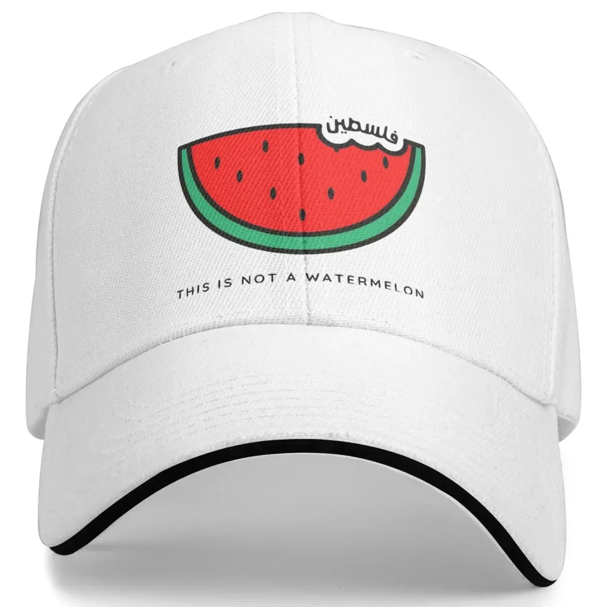 New Arrival This Is Not A Watermelon Baseball Caps Wear For Unisex Trucker Cap Magritte Parody Watermelon Snapback Cap Gift