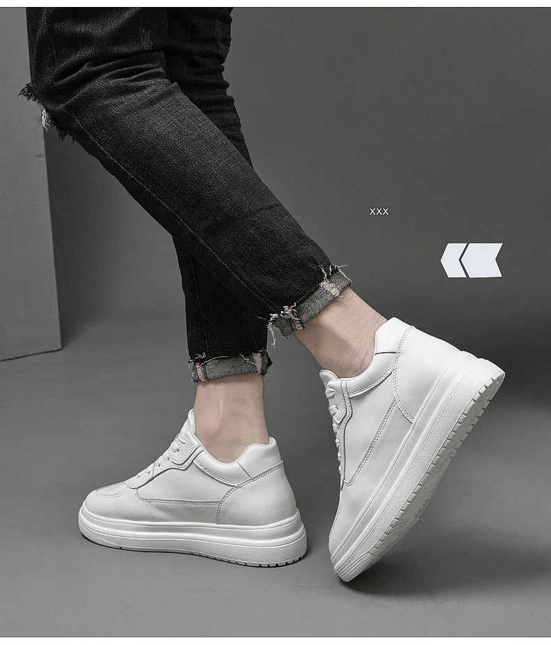 Hochwertige Herren-Sneaker, Elevator-Schuhe für Herren, modische Freizeitschuhe, bequeme Sportschuhe aus Leder, Höhenerhöhung 6/8/10 cm – Detail 14