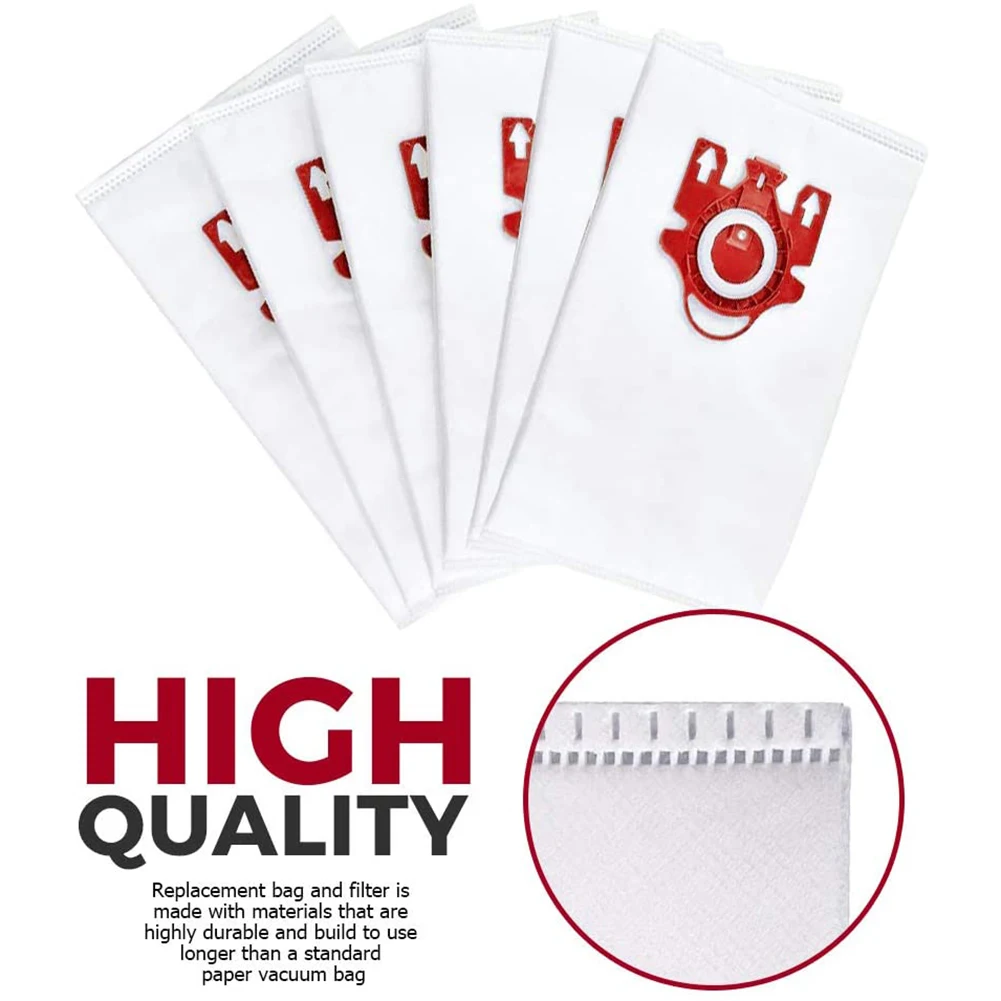 Miele FJM 진공 청소기용 교체 부품 10123220, 3D 효율 먼지 봉투, 에어클린 호환, 6 개