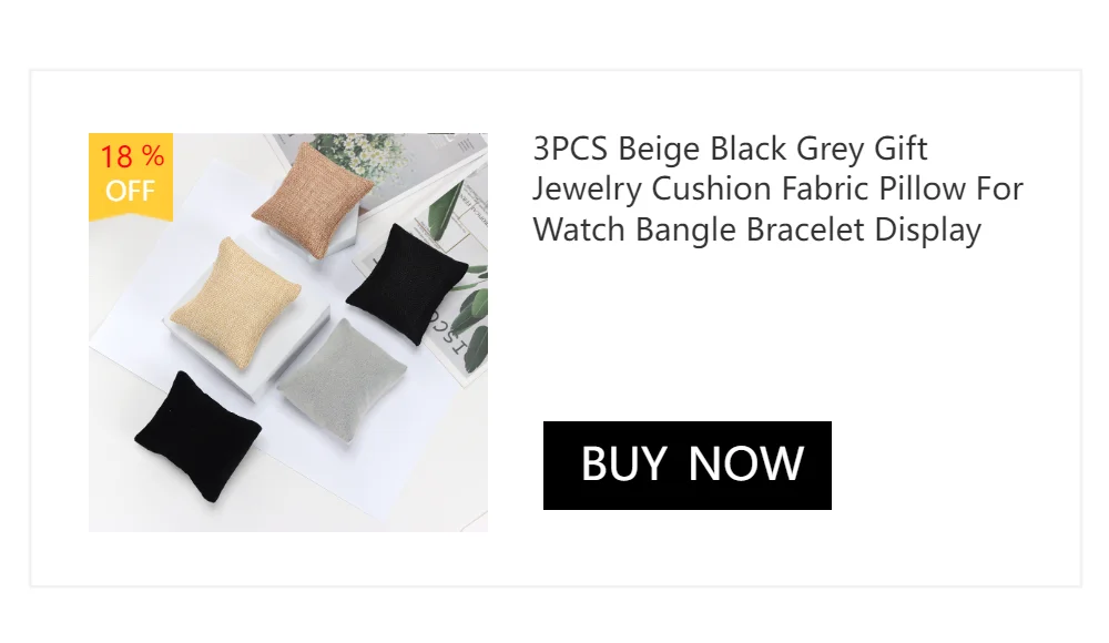 3 Pcs/lot 5 Colors Fabric Watch Bangle Bracelet Pillow Display Holder Gift Jewelry Cushion For Cases Diy Accessories Wholesale