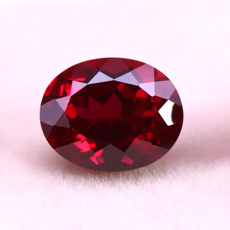 Grande rubino 13x18mm 15.0ct forma ovale gemma sciolta per la creazione di gioielli fai da te superato gemma di prova UV