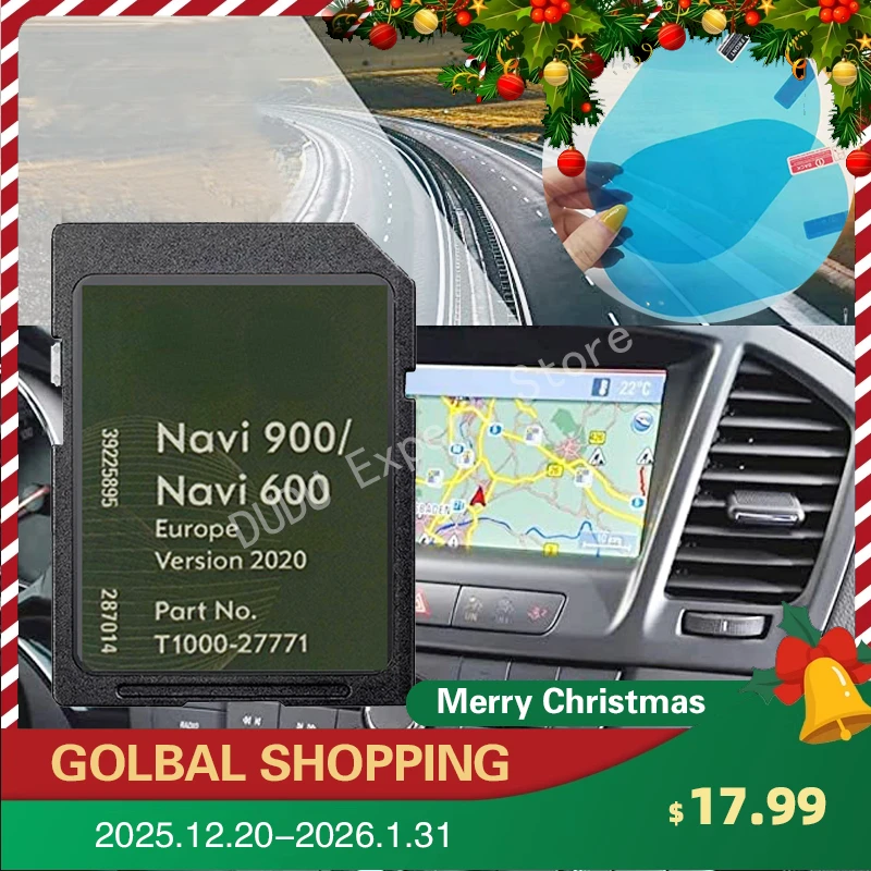 

Навигационная карта Opel Vauxhall 600 900, SD-карта, карта 2020-2022 гг., с мигающими наклейками с противотуманным обзором