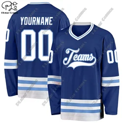 New Hockey Jersey Colorful Series V Neck Long Sleeve Personalized Customized 3D Printed Colorful Casual Sweatshirt Team Gift C17