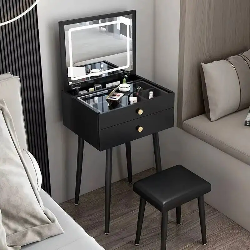 Table French Dressers for Bedroom Density Board Small Apartment Dressing Flip Makeup Simple Creative Design Dresser for Home H D