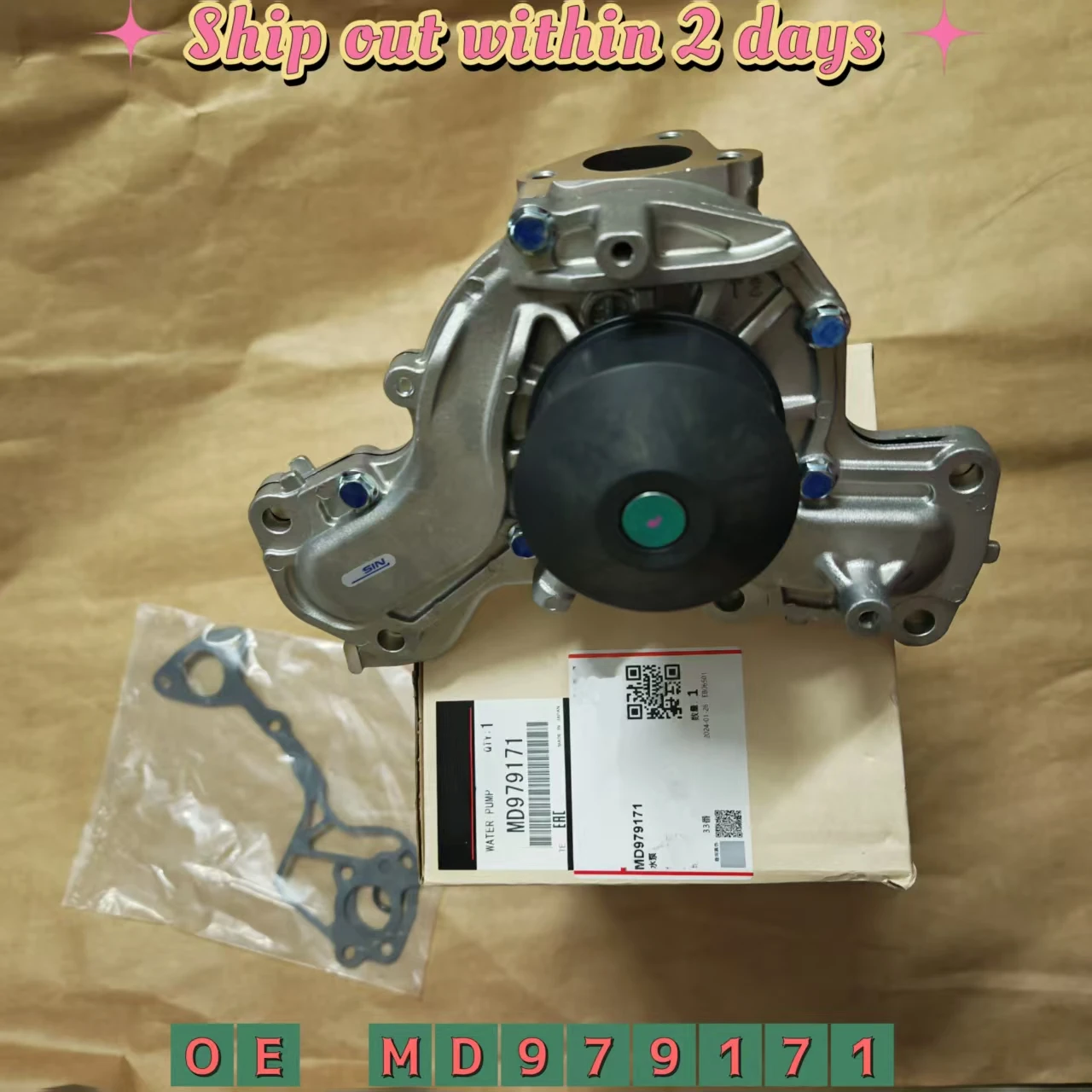 MD979171 Water Pump Assy for Mitsubishi PAJERO V73 V83 V93 V97 KH9W L200 Triton KA9T KB9T Montero Sport Nativa