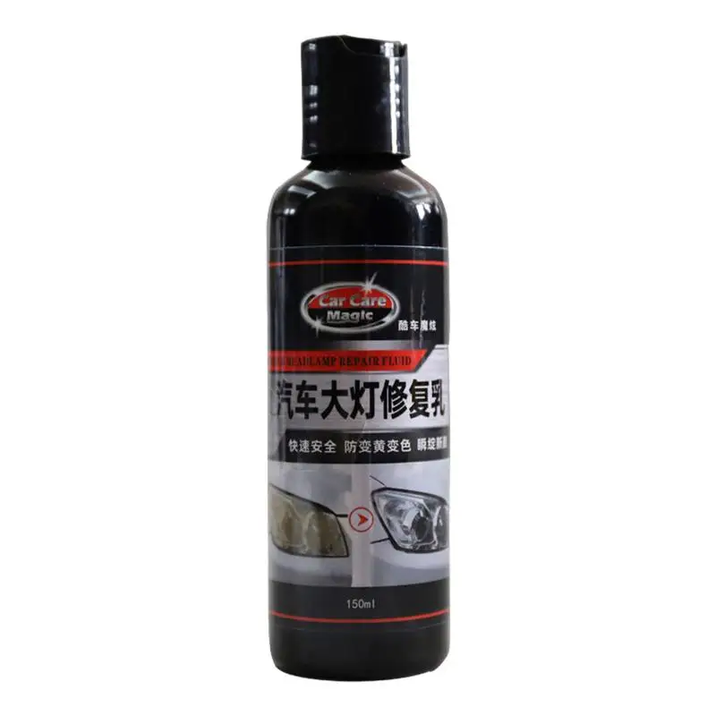 

Car Headlight Repair Fluid 150ml Car Headlight Polishing Renovation Liquid Headlight Restore And Protect Liquid With Sponge